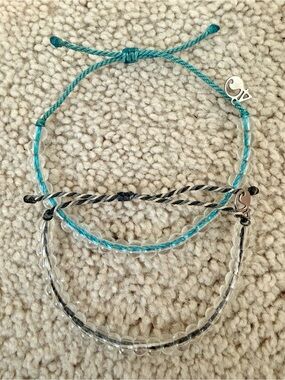 4 Ocean recycled glass bead bracelets